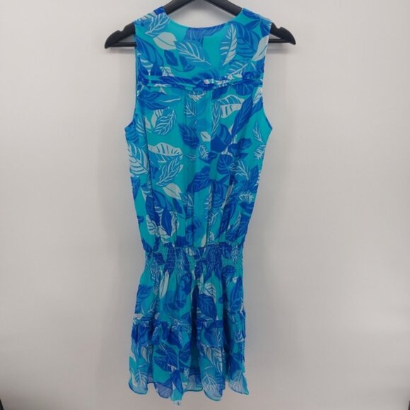 Ramy Brook Silk Blend Mini Dress Size Small Blue - Picture 6 of 6
